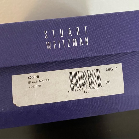 Stuart Weitzman Black Leather Over the Knee Nappa Boots Made in Spain, size 8. - Picture 7 of 7